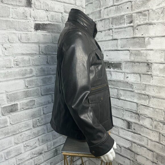 Tommy Hilfiger Faux Leather Quilt Lined Jacket - Picture 4 of 13